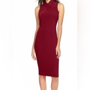Missguided Bodycon Midi Dress with Twist knot at Neck, Size M